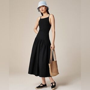 J Crew Pintuck Mixy Dress NWOT in Black Size Medium